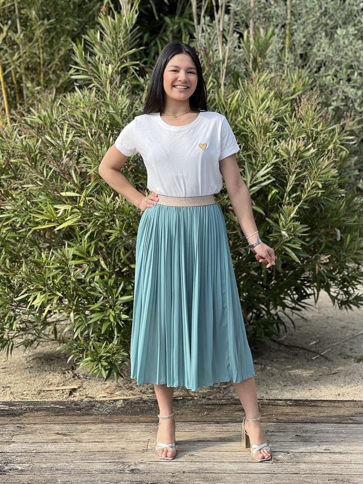 The Pleated Midi Skirt