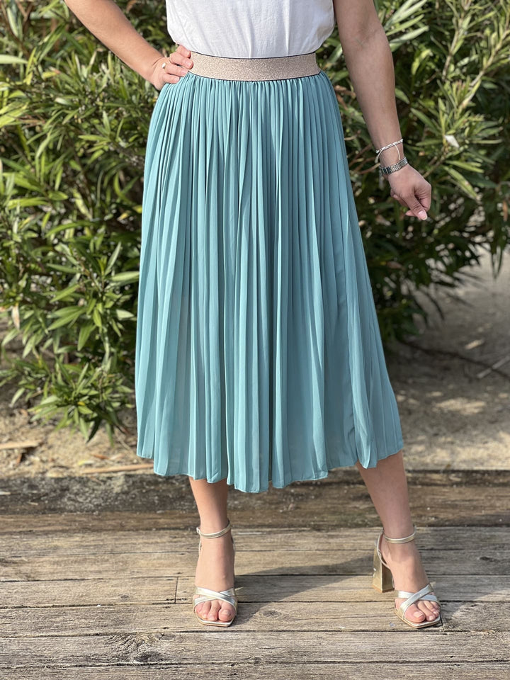 The Pleated Midi Skirt