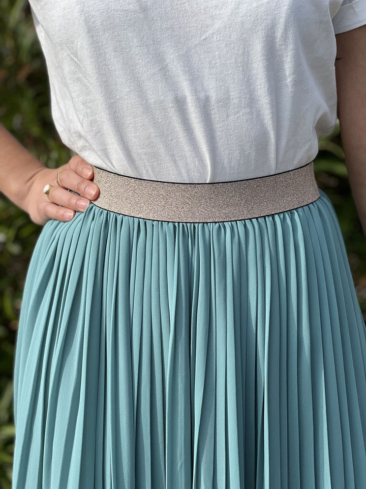 The Pleated Midi Skirt