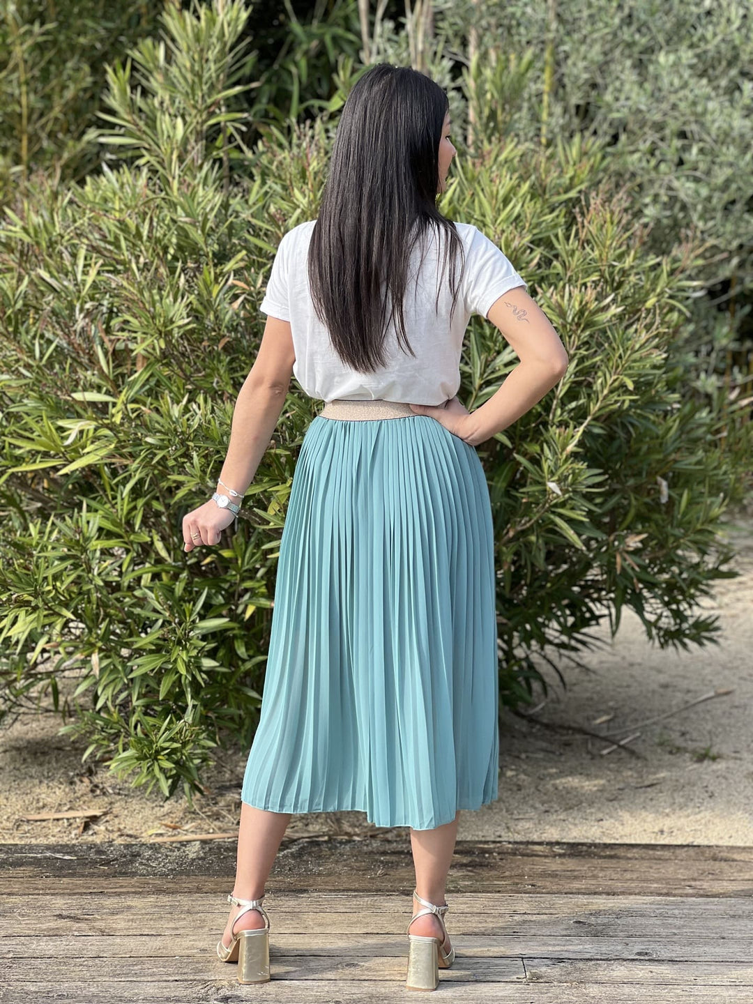 The Pleated Midi Skirt