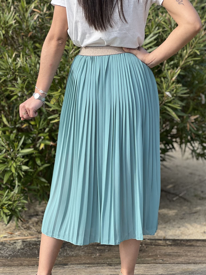 The Pleated Midi Skirt