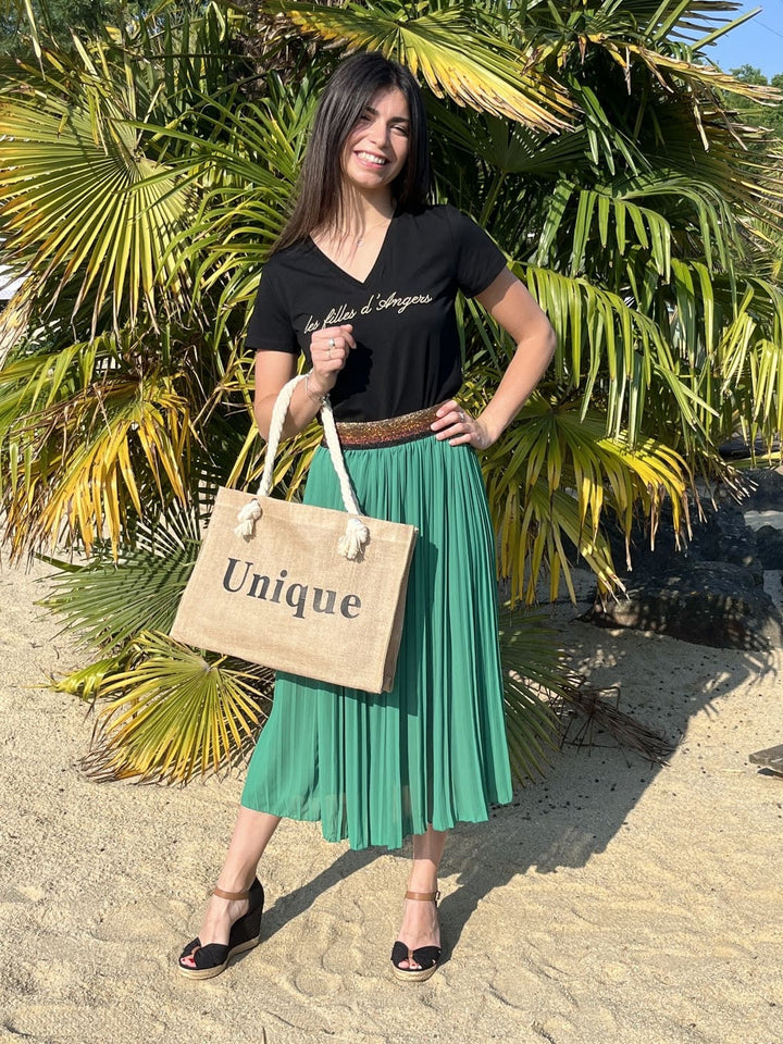 The Pleated Midi Skirt