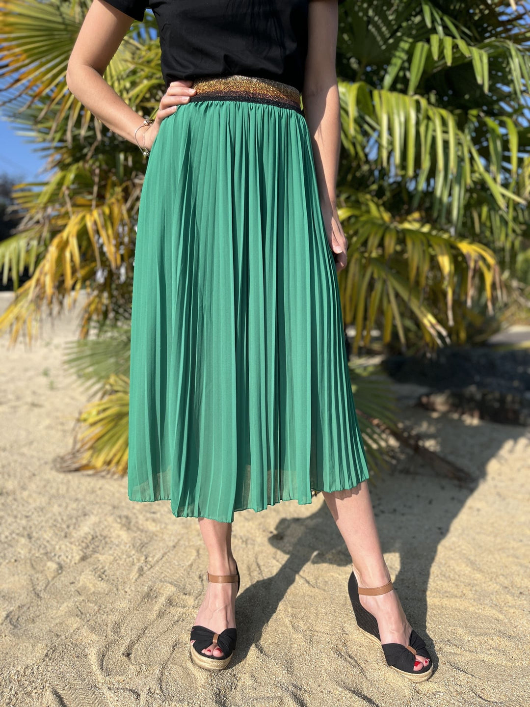 The Pleated Midi Skirt
