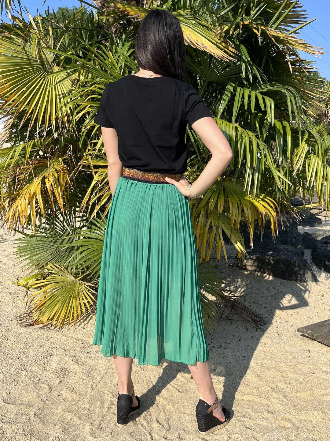The Pleated Midi Skirt
