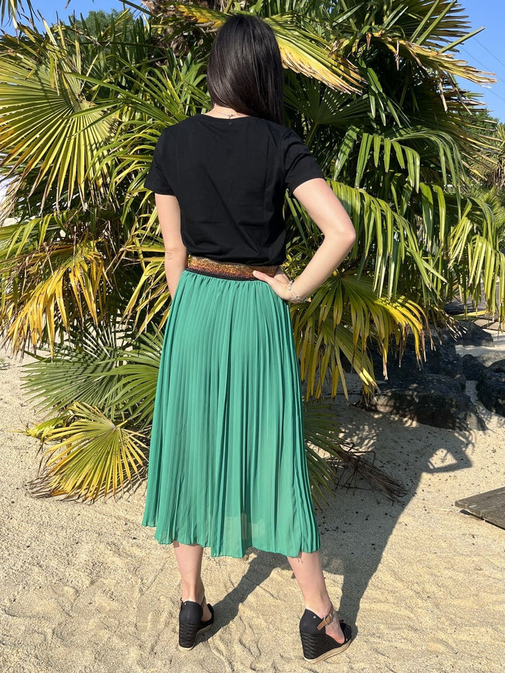 The Pleated Midi Skirt