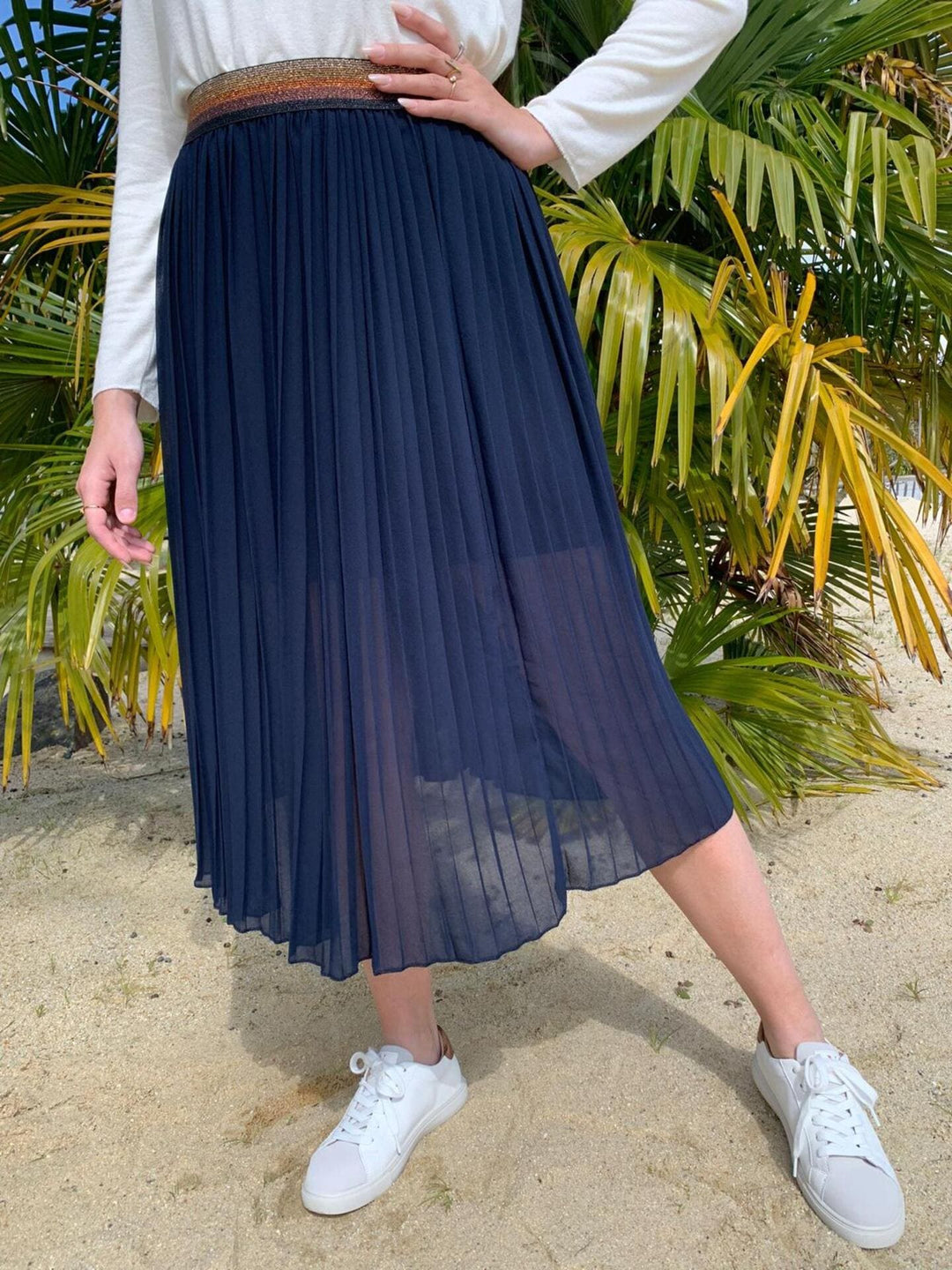 The Pleated Midi Skirt