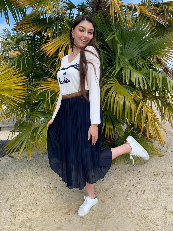 The Pleated Midi Skirt