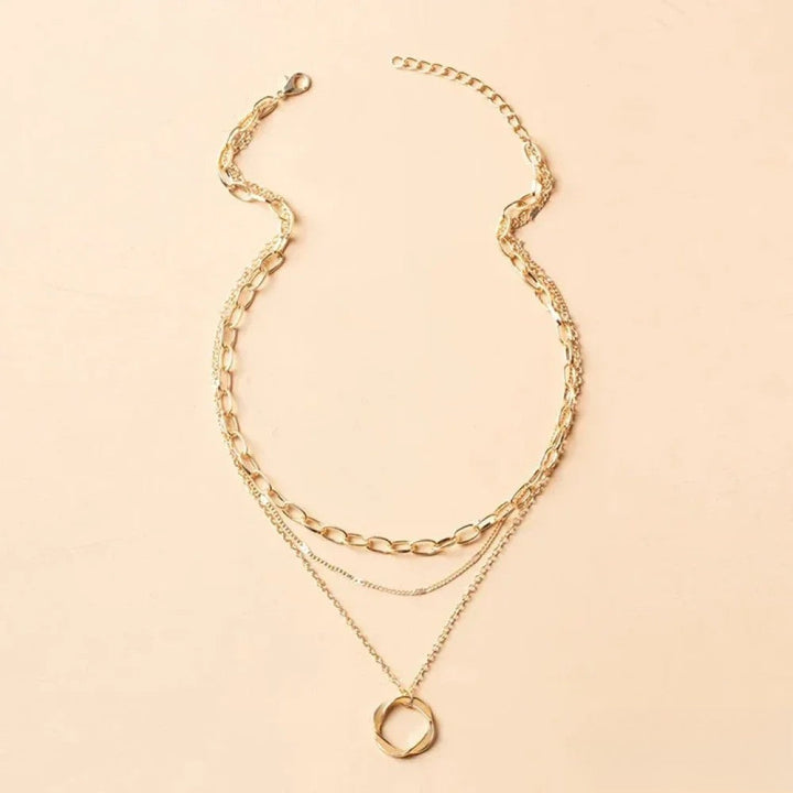 Retro Gold Layered Necklace