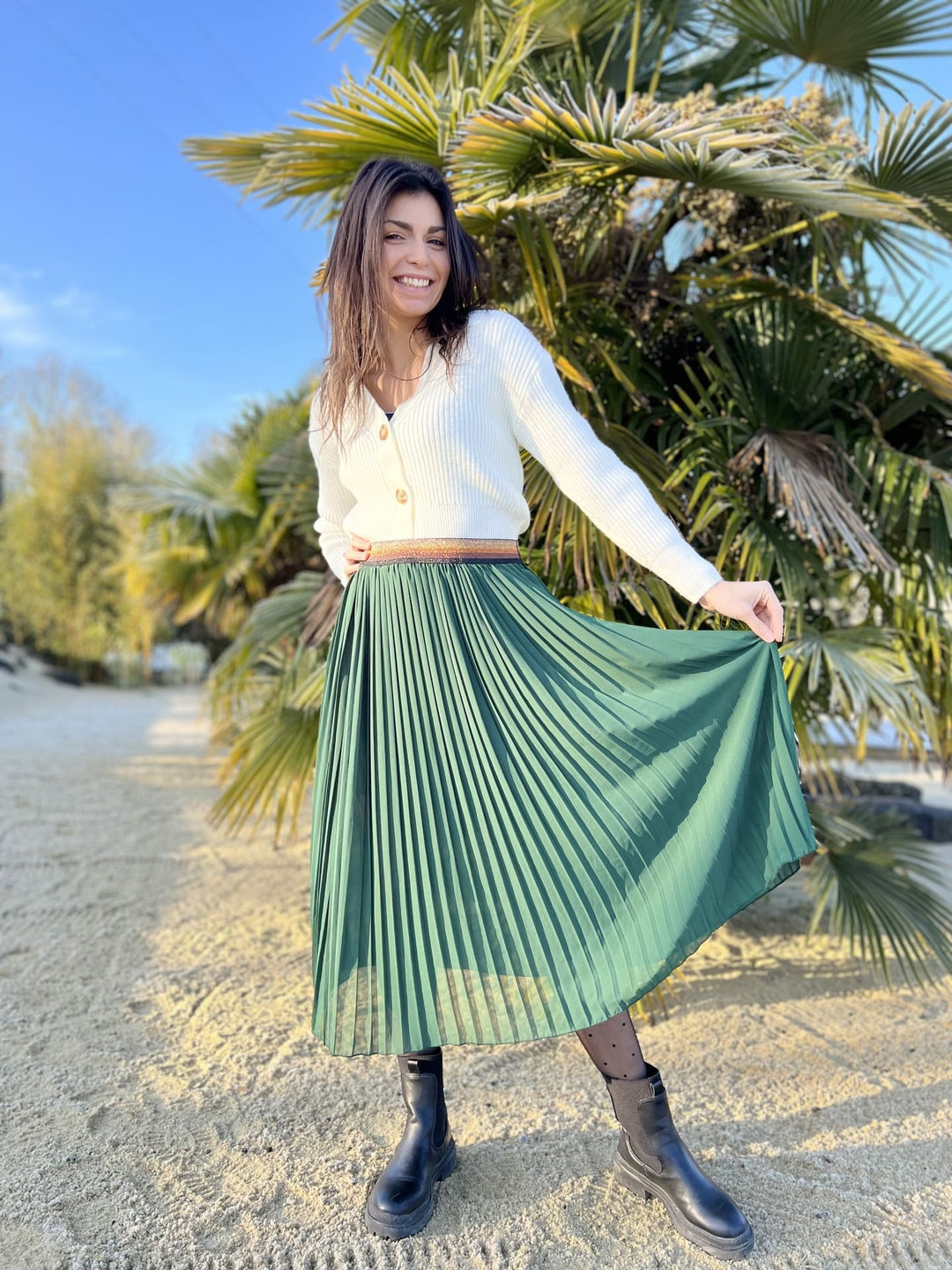 The Pleated Midi Skirt